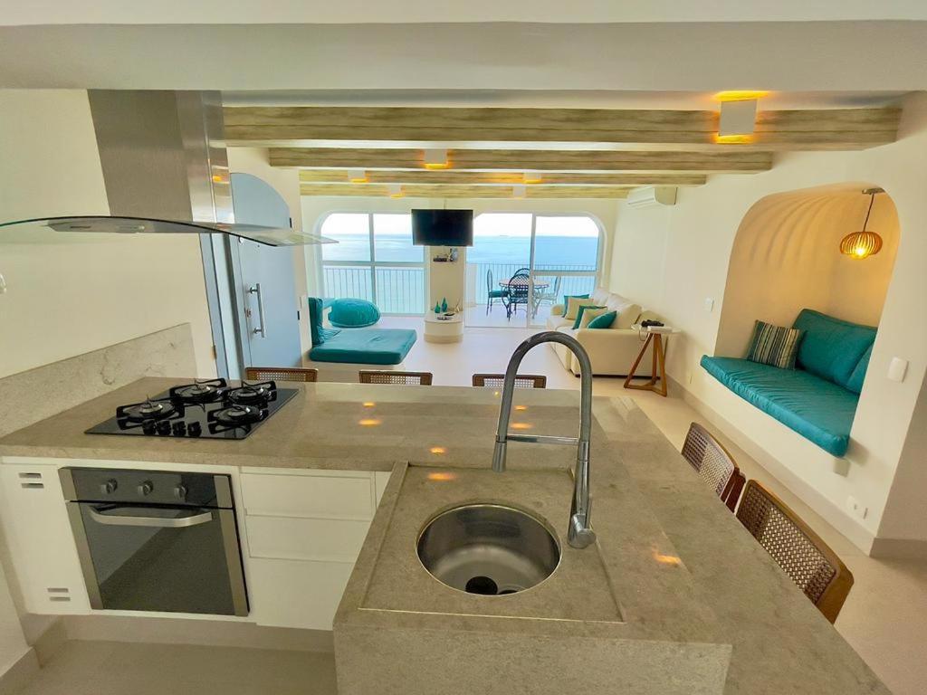 Apartamento Guarujá morro do Maluf de frente ao mar! Esterno foto